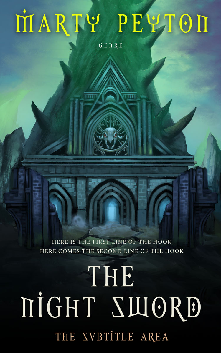 2D view of Premade Fantasy Book Cover - Timber Green