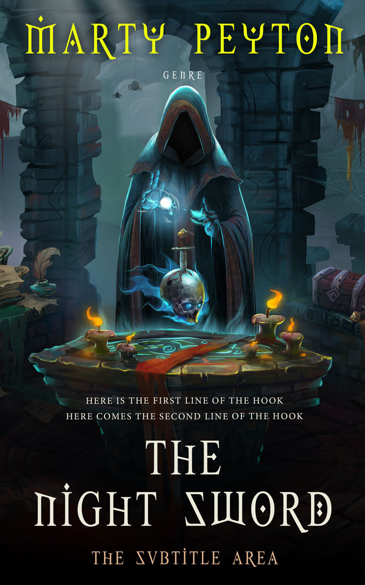 2D view of Premade Fantasy Book Cover - Bunker