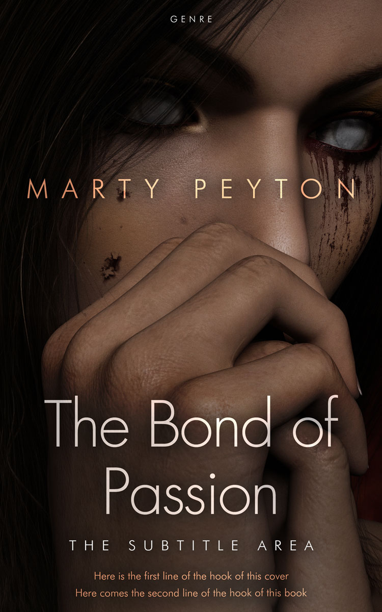 2D view of Premade Horror Book Cover - Oil