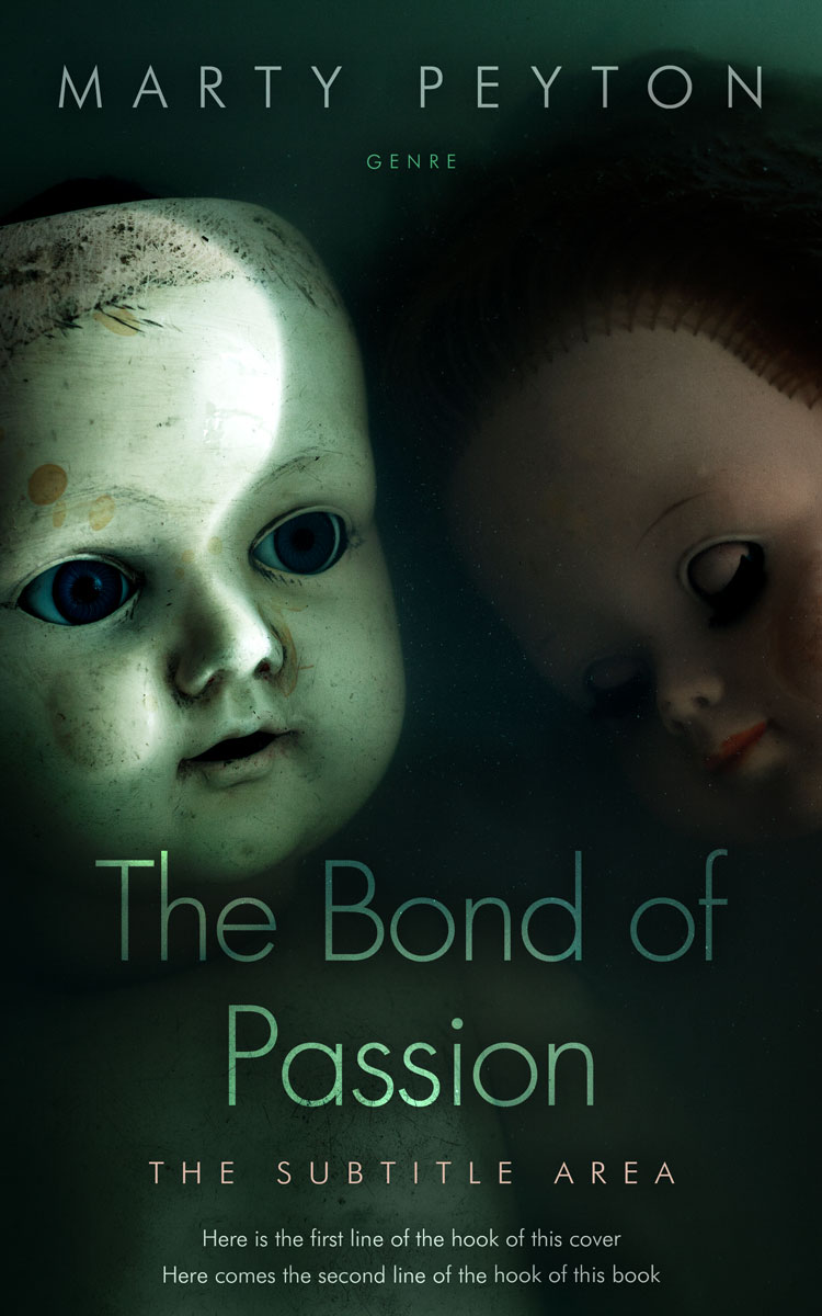 2D view of Premade Horror Book Cover - Racing Green