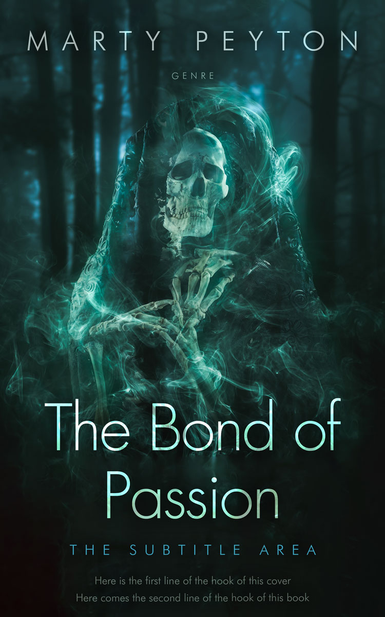 2D view of Premade Horror Book Cover - Timber Green