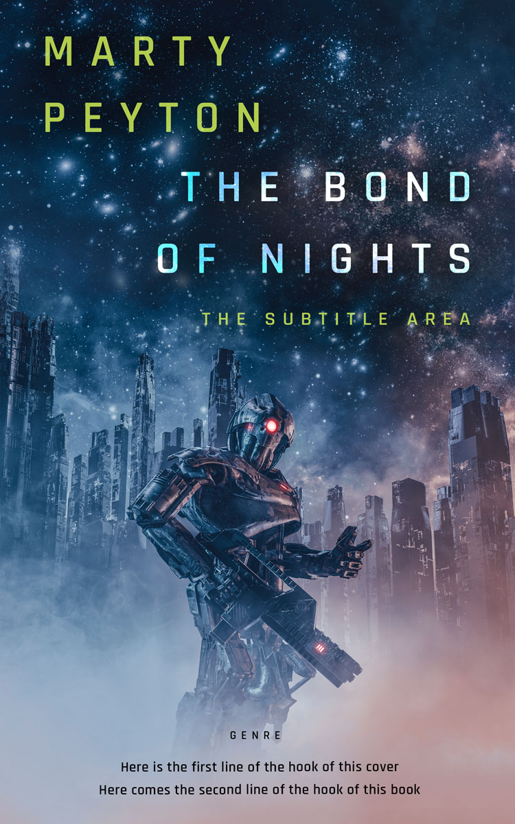 2D view of Premade Science Fiction Book Cover - Cloud Burst