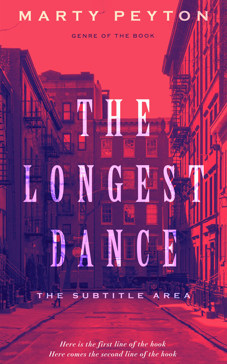 2D view of Premade Literary Fiction Book Cover - Brick Red