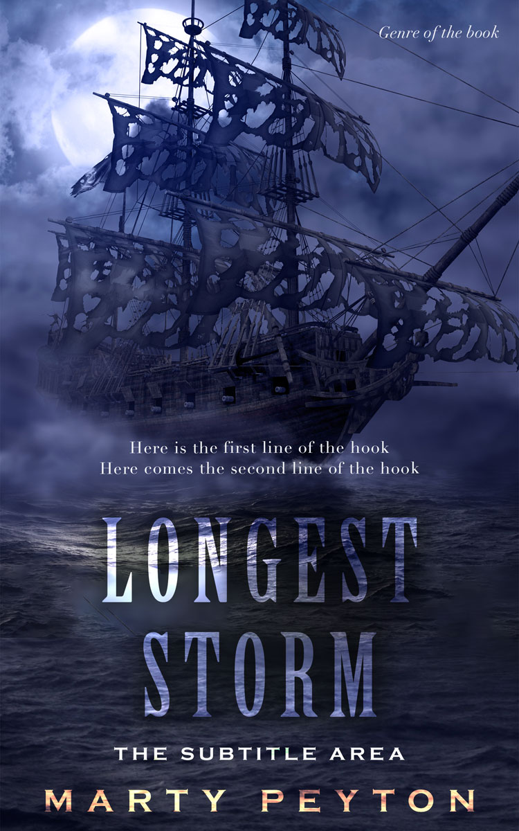 2D view of Premade Action & Adventure Book Cover - Mirage