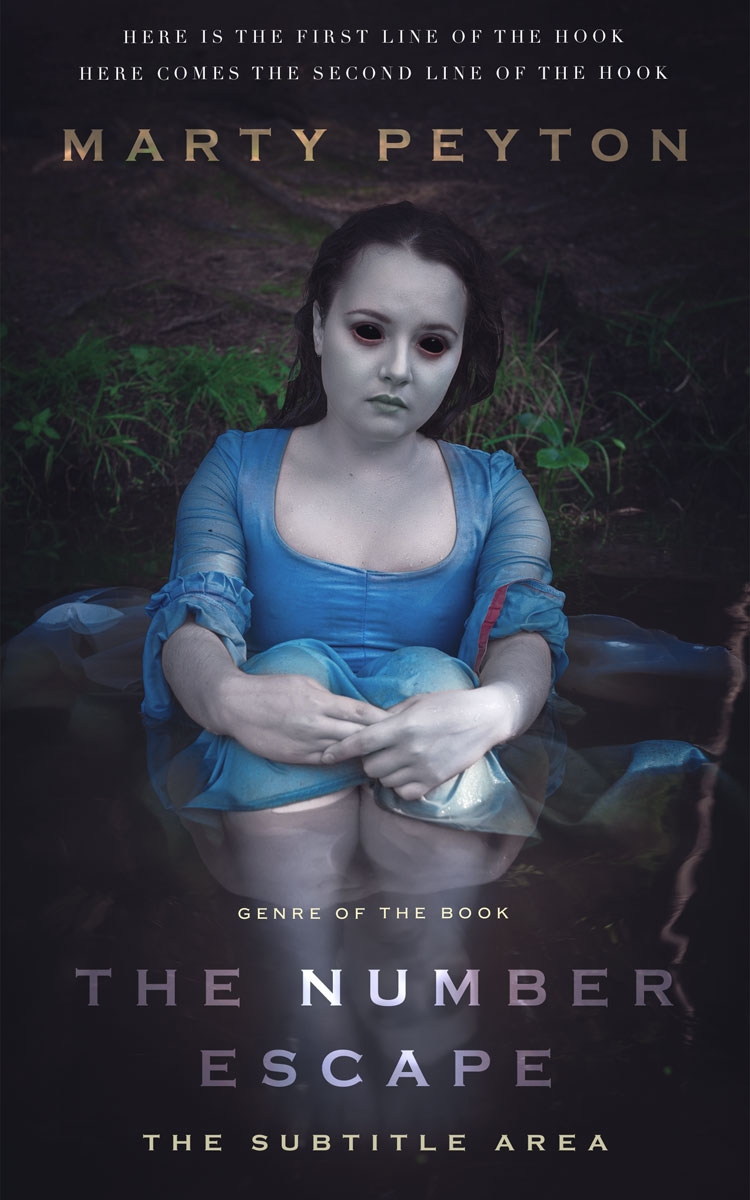 2D view of Premade Horror Book Cover - Shark