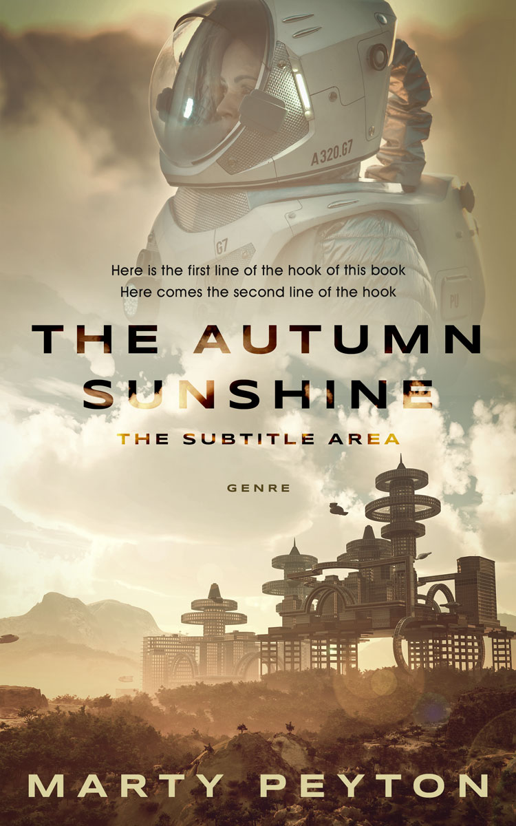 2D view of Premade Science Fiction Book Cover - Hillary