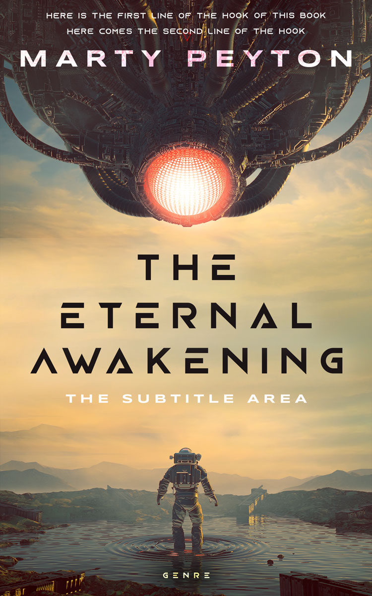 2D view of Premade Science Fiction Book Cover - Indian Khaki