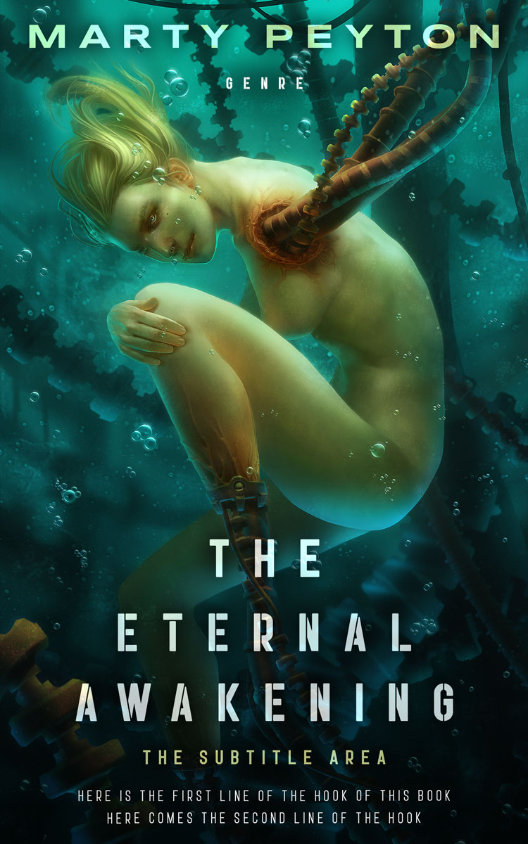 2D view of Premade Science Fiction Book Cover - Gable Green