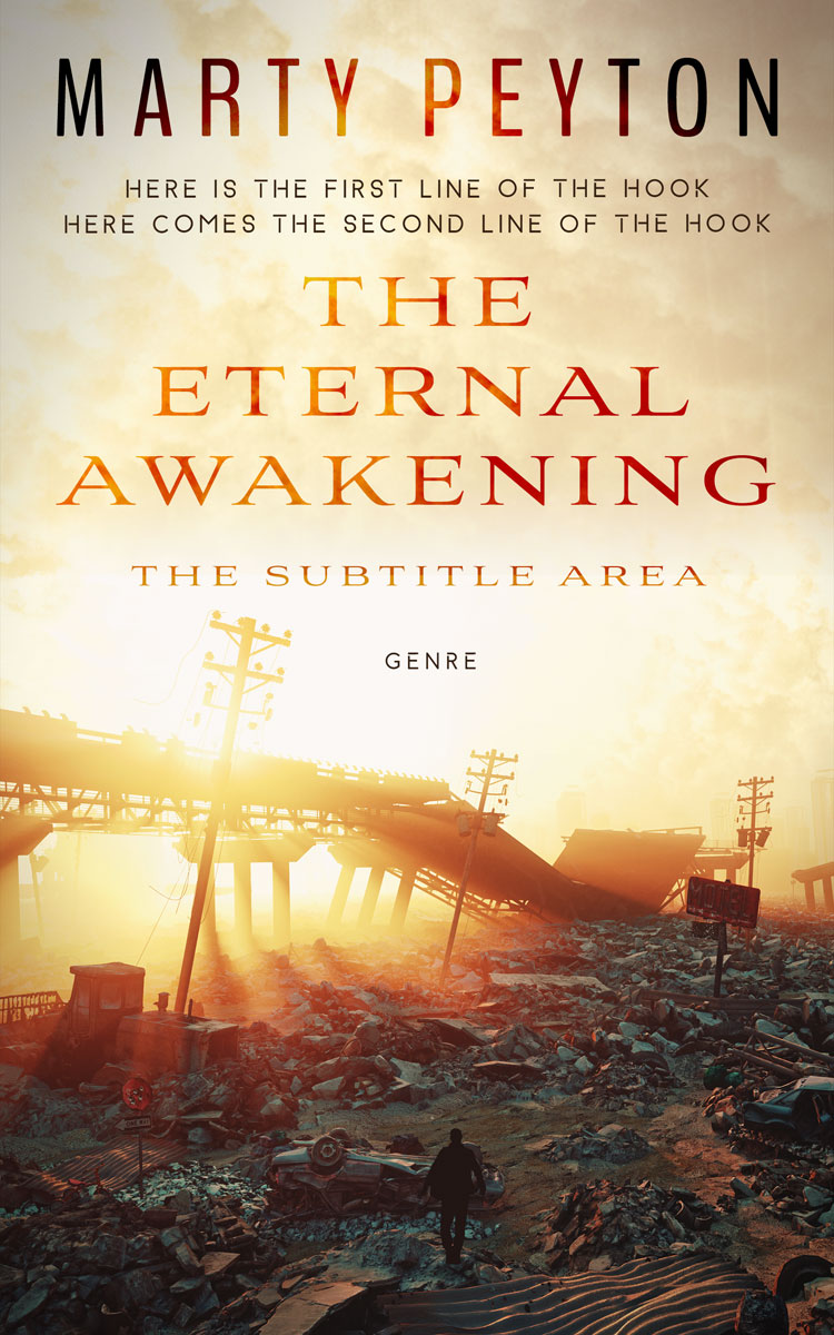 2D view of Premade Apocalyptica Book Cover - English Walnut