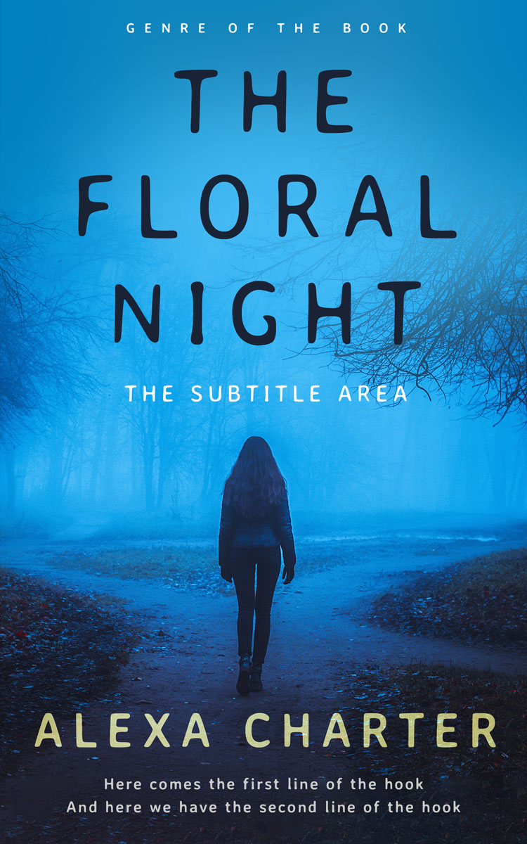 2D view of Premade Mystery & Thriller & Suspense Book Cover - Curious Blue