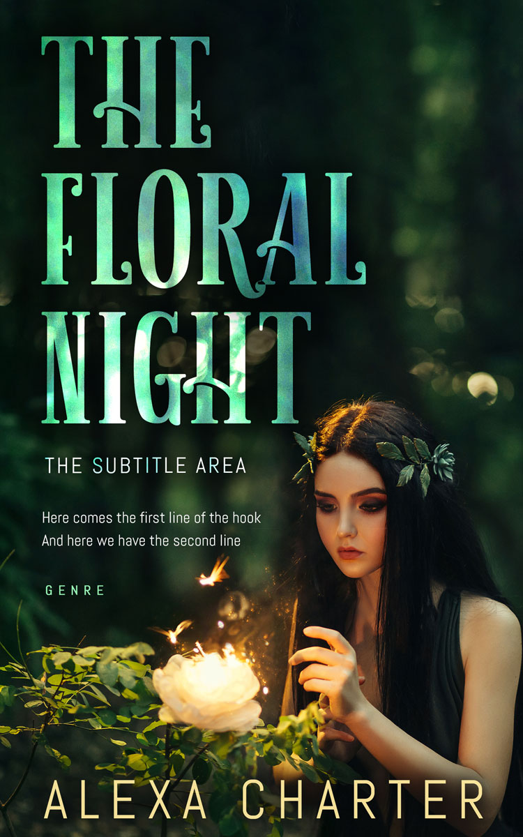 2D view of Premade Fantasy Book Cover - Log Cabin