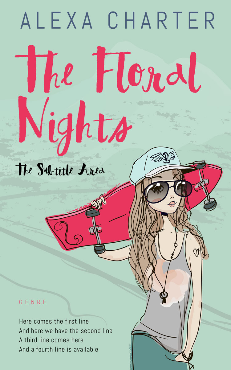 2D view of Premade Teen & Young Adult Book Cover - Surf