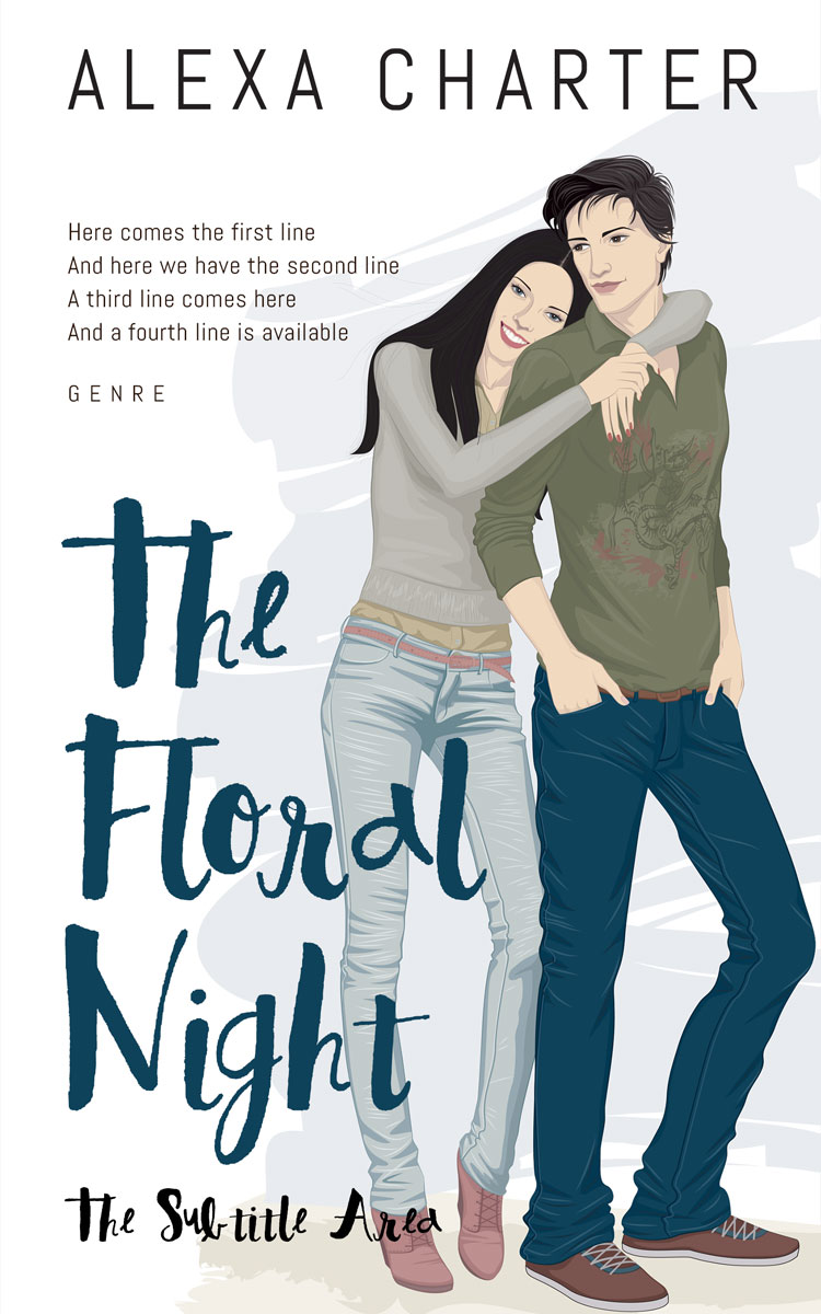 2D view of Premade Romance Book Cover - Elephant