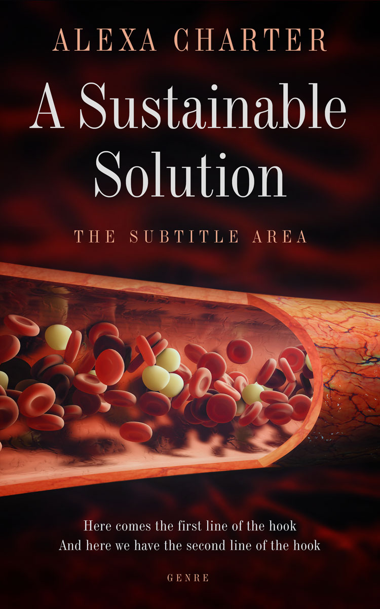 2D view of Premade Medical Book Cover - Antique Brass