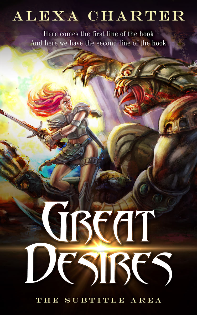 2D view of Premade Fantasy Book Cover - Pavlova