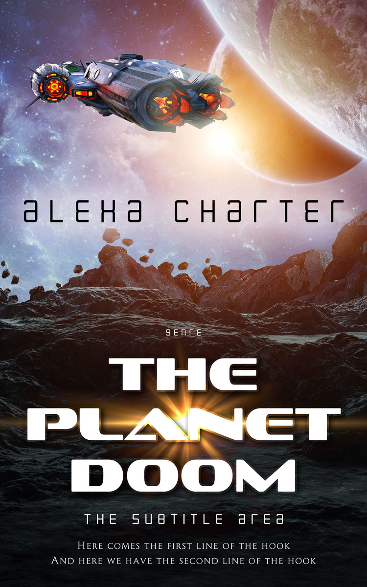 2D view of Premade Science Fiction Book Cover - Wafer