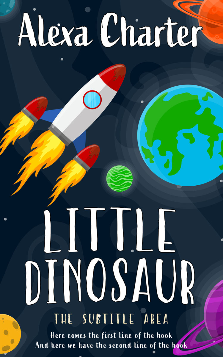 2D view of Premade Science Fiction Book Cover - Big Stone