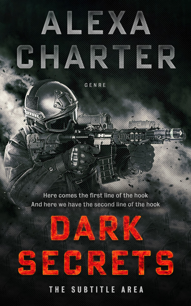 2D view of Premade Mystery & Thriller & Suspense Book Cover - Outer Space