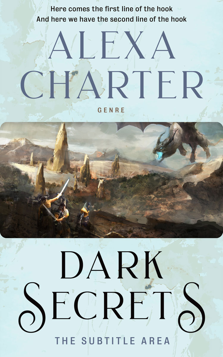 2D view of Premade Fantasy Book Cover - Geyser