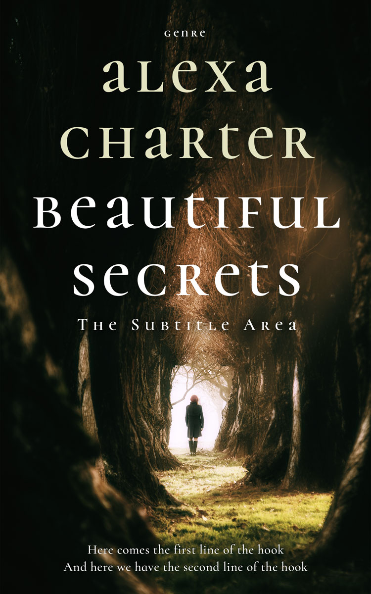 2D view of Premade Mystery & Thriller & Suspense Book Cover - Hunter Green