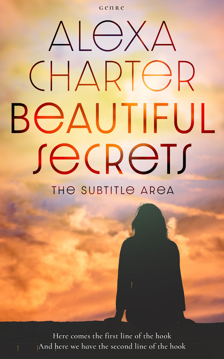 2D view of Premade Teen & Young Adult Book Cover - Gold Sand