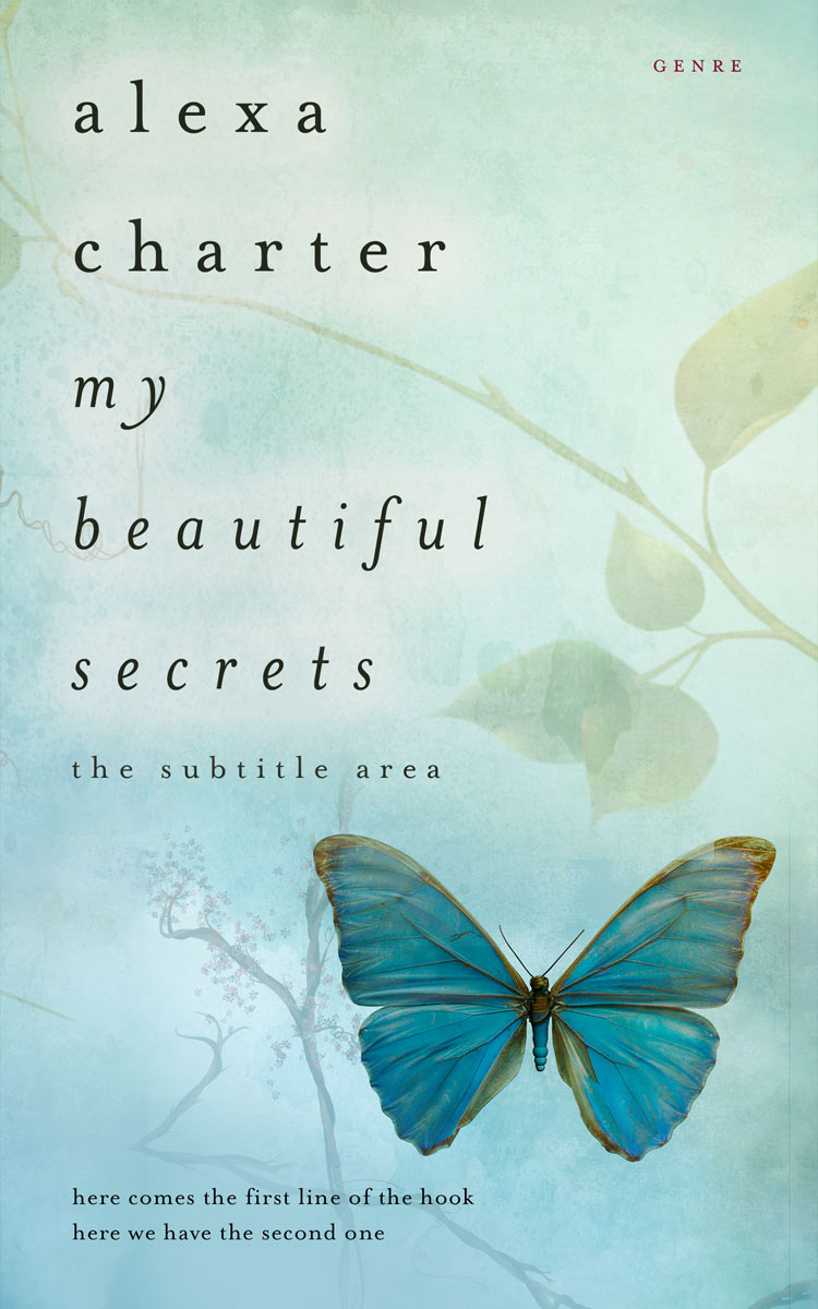 2D view of Premade Abstract Book Cover - Edgewater