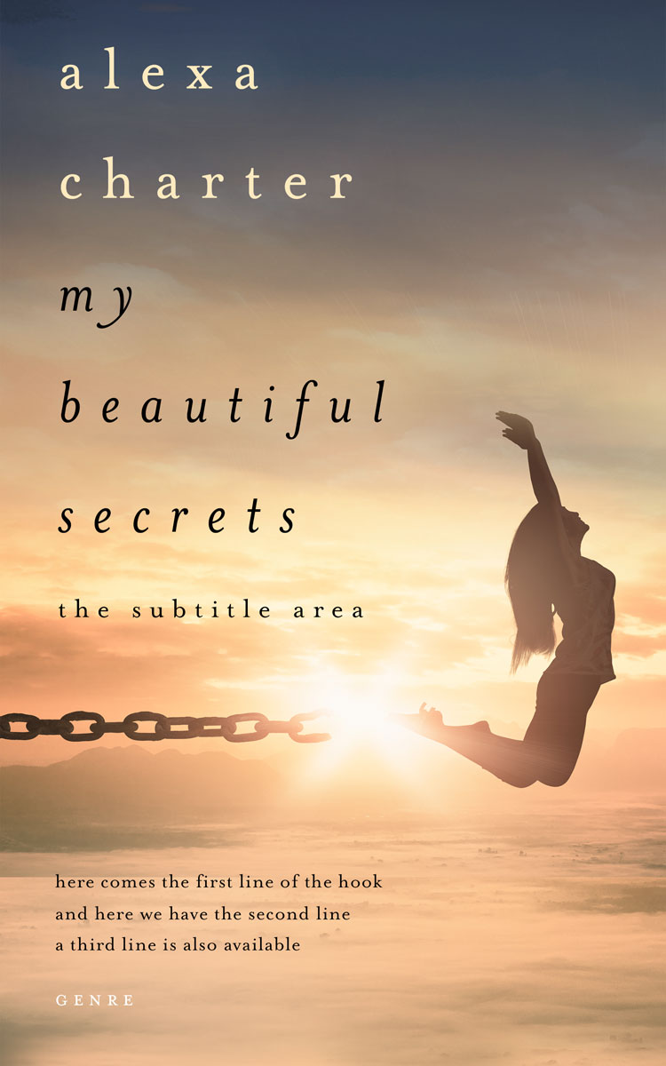 2D view of Premade Self-Improvement & Self-Help Book Cover - Tan