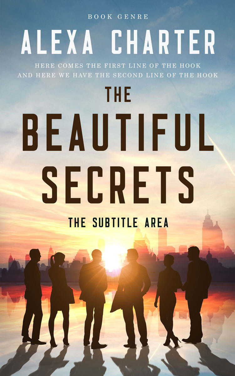 2D view of Premade Business Book Cover - Bone