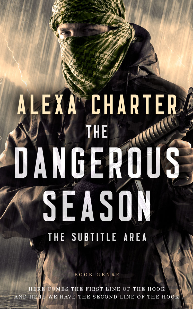 2D view of Premade Mystery & Thriller & Suspense Book Cover - Akaroa