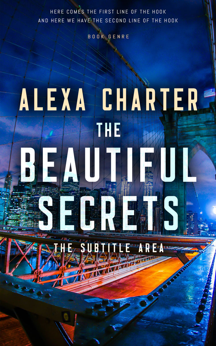 2D view of Premade Mystery & Thriller & Suspense Book Cover - Bunting