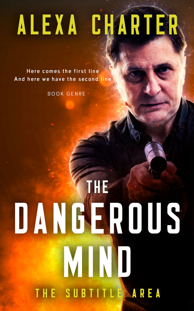 2D view of Premade Mystery & Thriller & Suspense Book Cover - Fire Bush