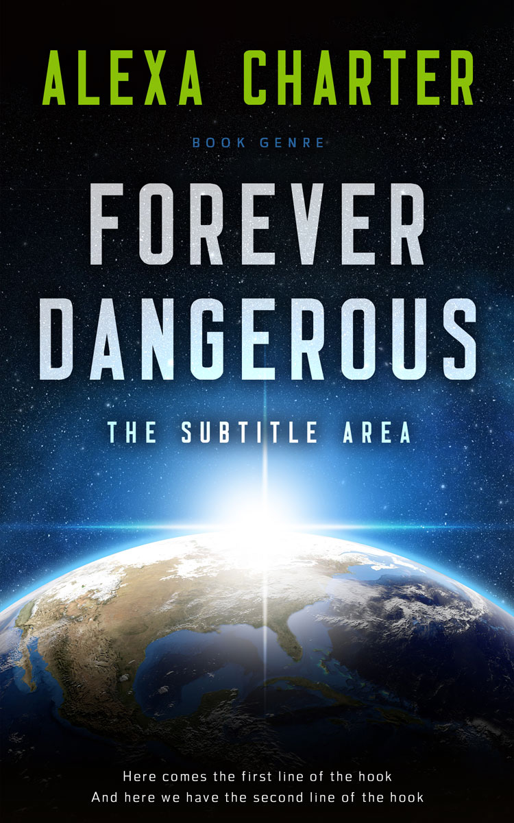 2D view of Premade Science Fiction Book Cover - Powder Ash