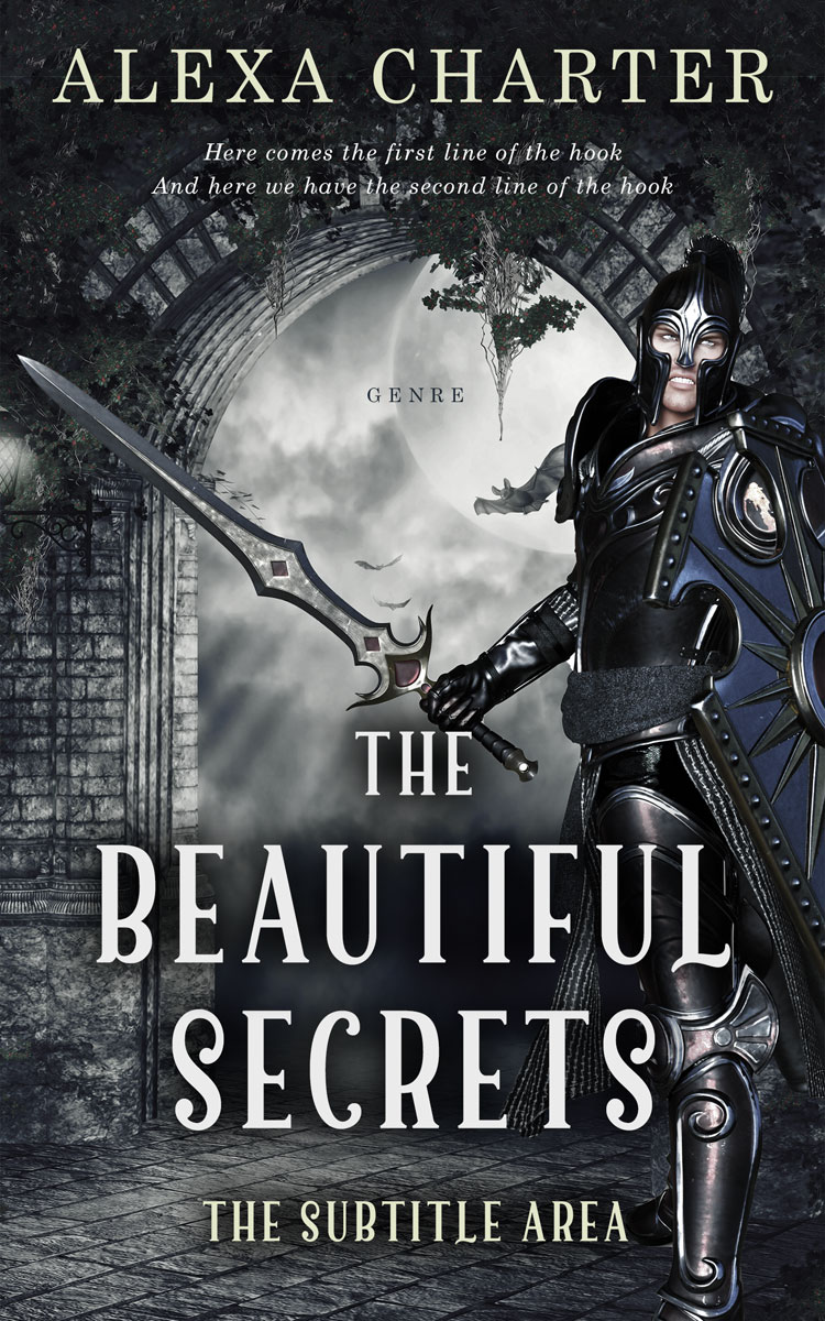 2D view of Premade Fantasy Book Cover - Shark