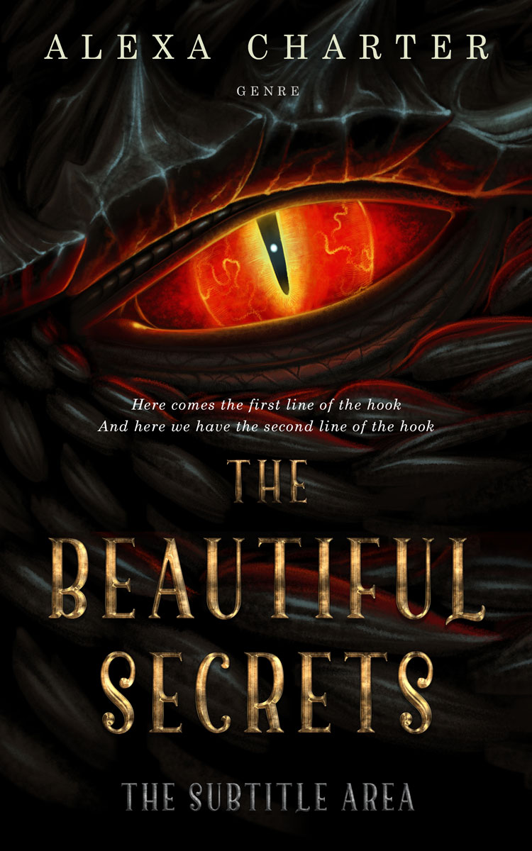 2D view of Premade Fantasy Book Cover - Night Rider