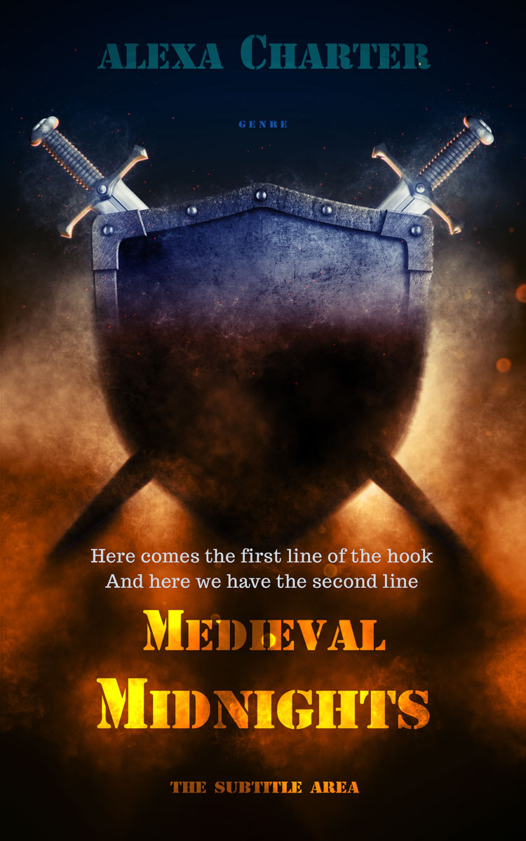 2D view of Premade Historical Book Cover - Cocoa Brown