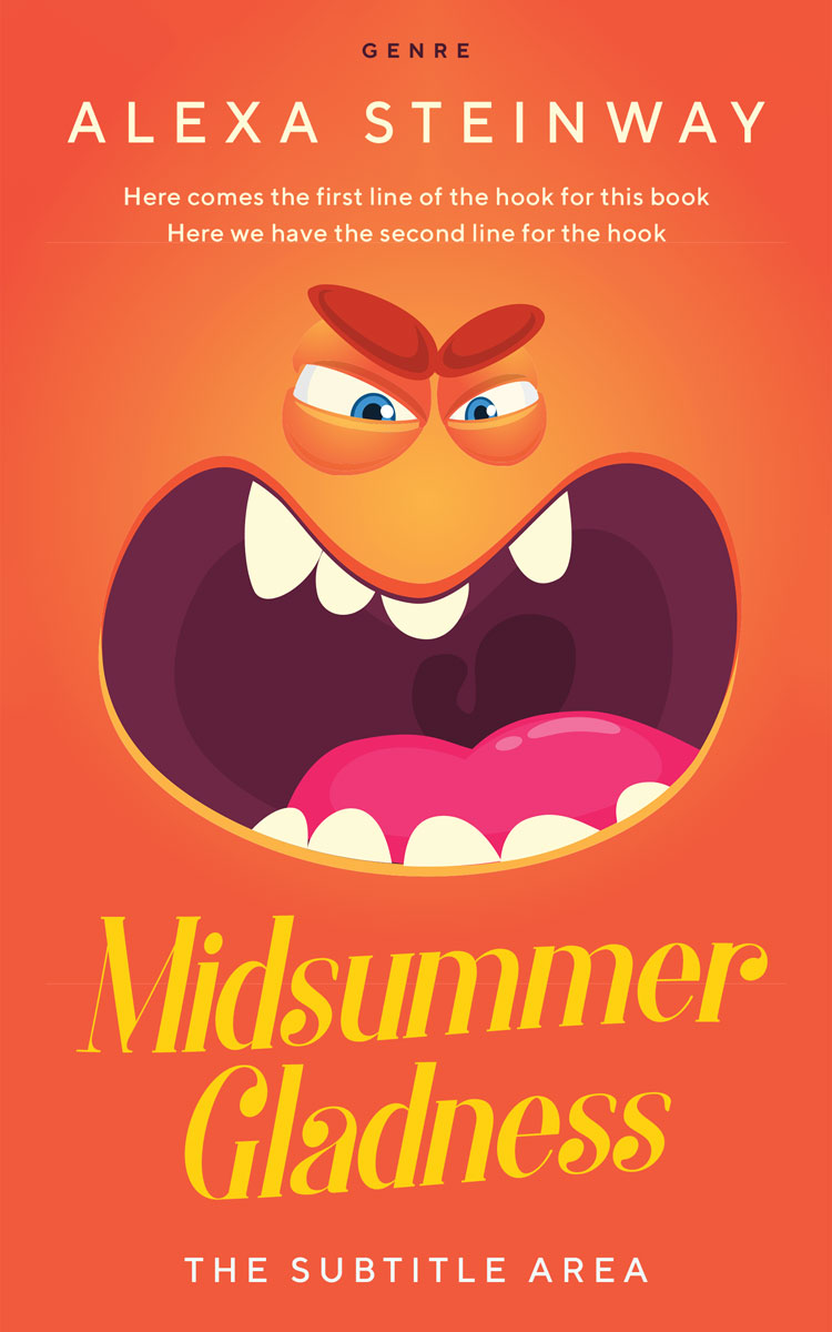 2D view of Premade Children's Book Cover - Flamingo