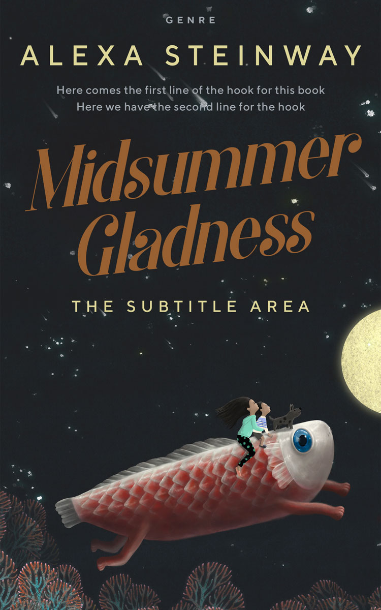 2D view of Premade Children's Book Cover - Shark