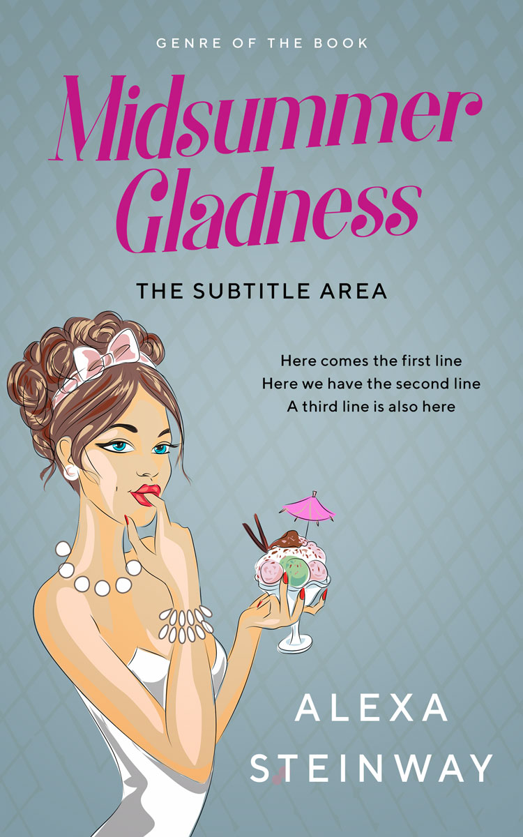 2D view of Premade Erotica Book Cover - Gull Gray