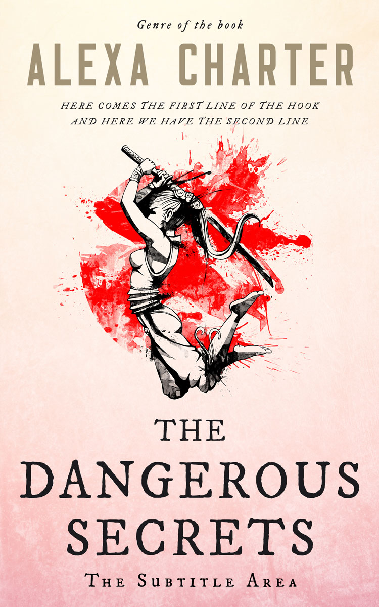 2D view of Premade Fantasy Book Cover - Linen