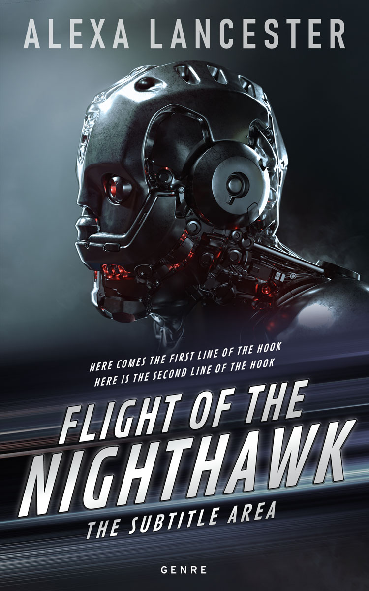 2D view of Premade Science Fiction Book Cover - Shark