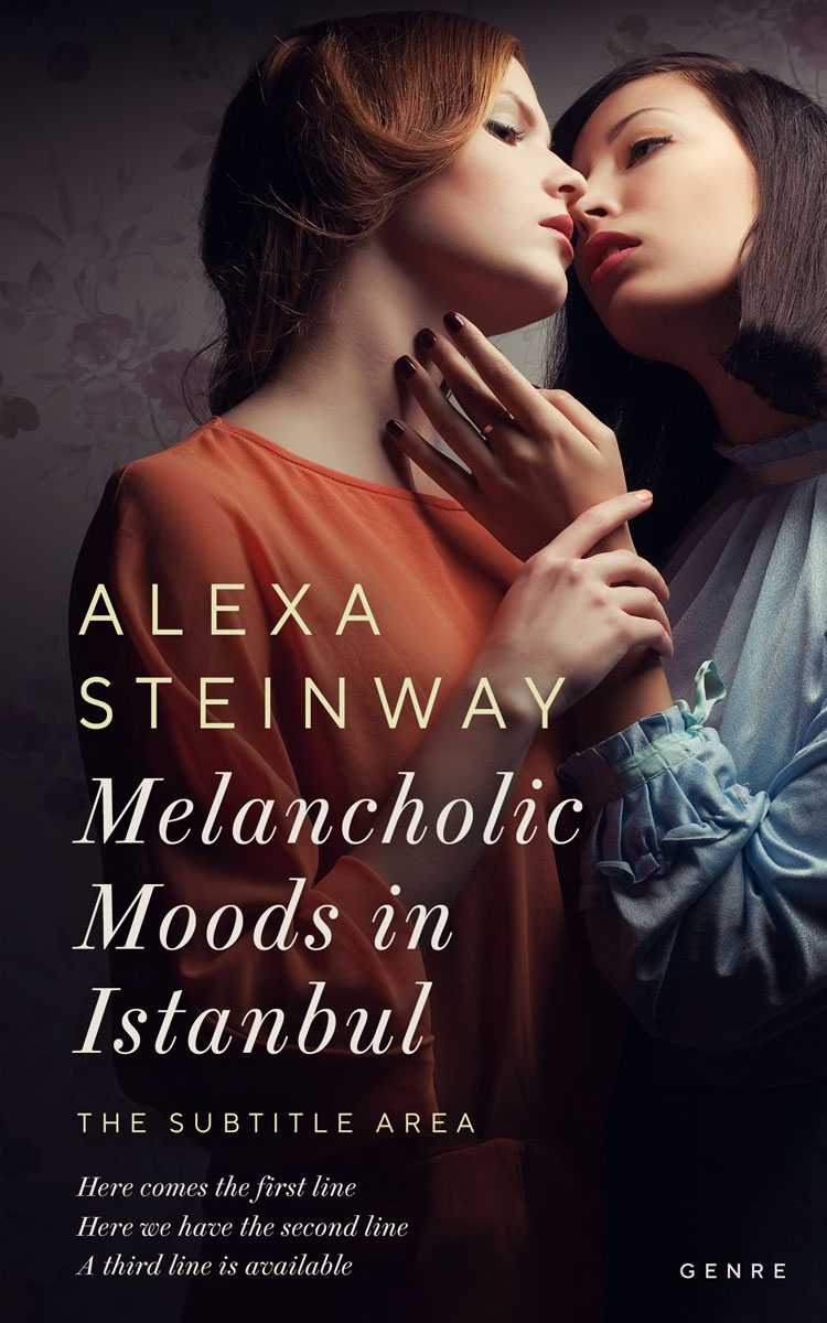 2D view of Premade Romance Book Cover - Cocoa Brown