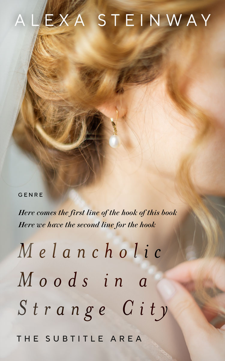 2D view of Premade Romance Book Cover - Soft Amber