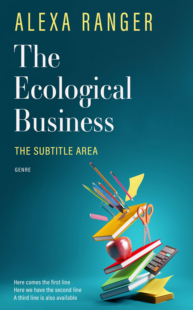 2D view of Premade Education Book Cover - Deep Sea Green