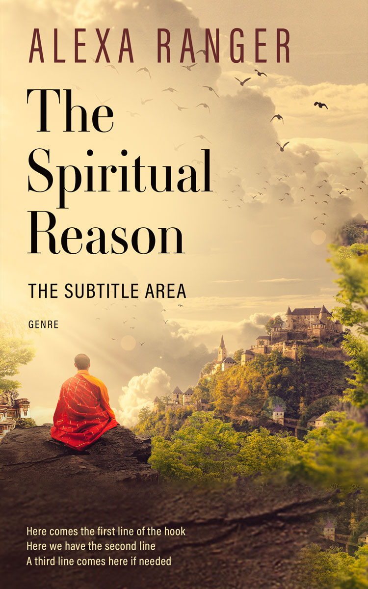 2D view of Premade Religion & Spirituality Book Cover - English Walnut