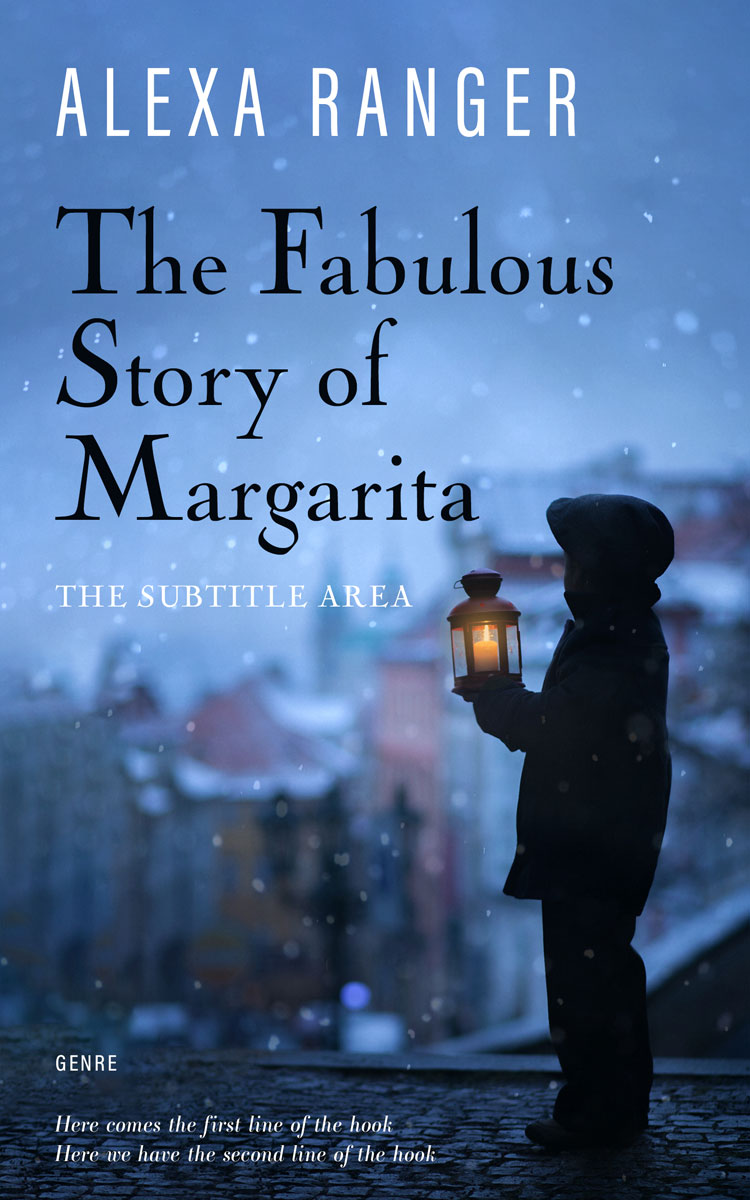 2D view of Premade Teen & Young Adult Book Cover - Steel Blue