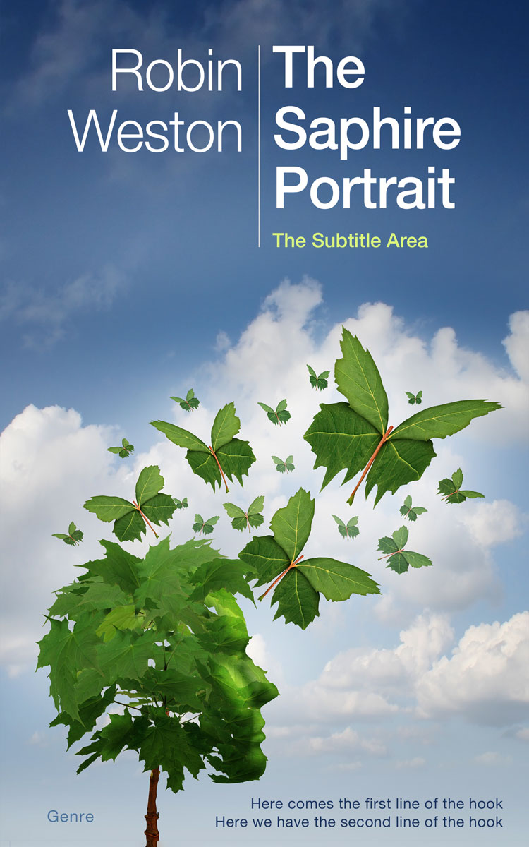 2D view of Premade Self-Improvement & Self-Help Book Cover - Kashmir Blue