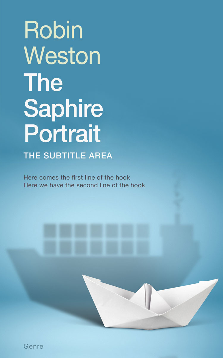 2D view of Premade Business Book Cover - Hippie Blue