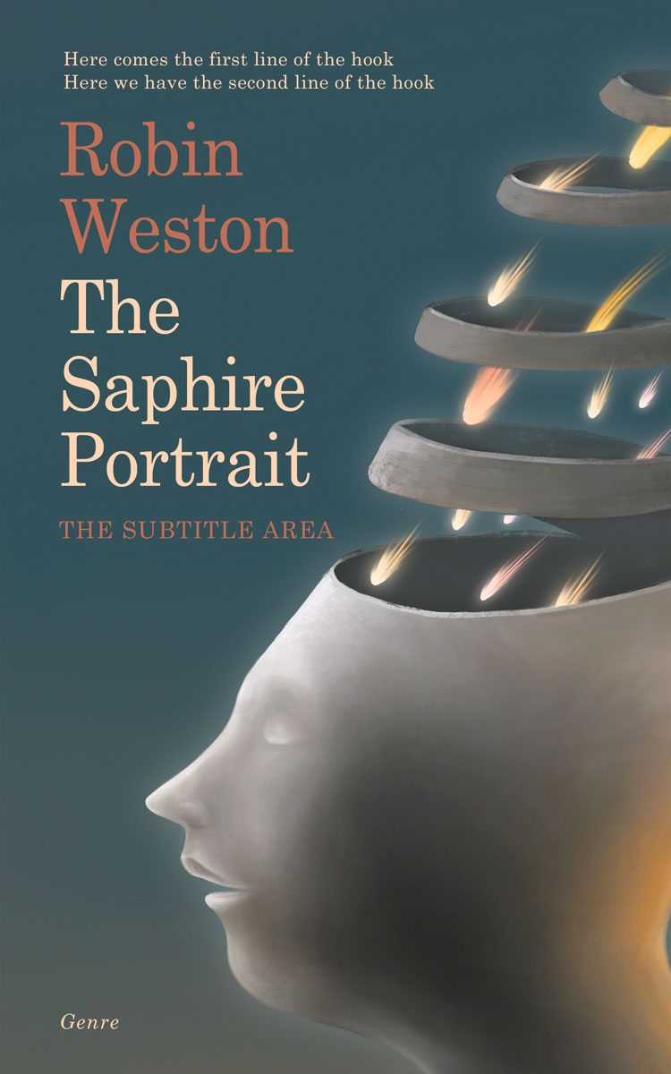 2D view of Premade Surreal Book Cover - Limed Spruce