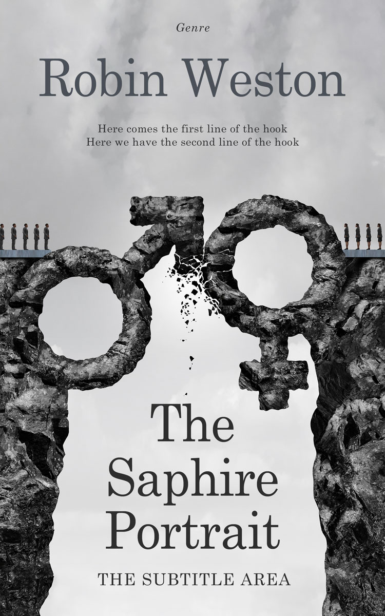 2D view of Premade Self-Improvement & Self-Help Book Cover - French Gray