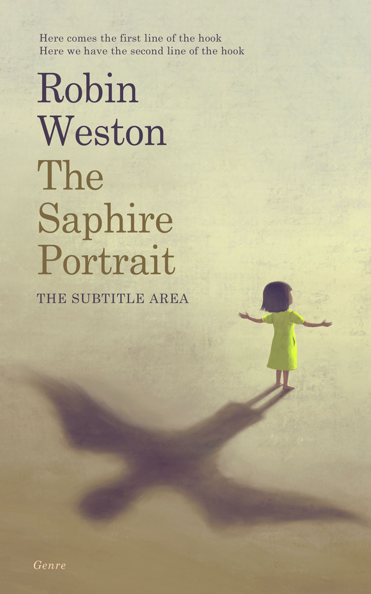 2D view of Premade Surreal Book Cover - Thistle Green